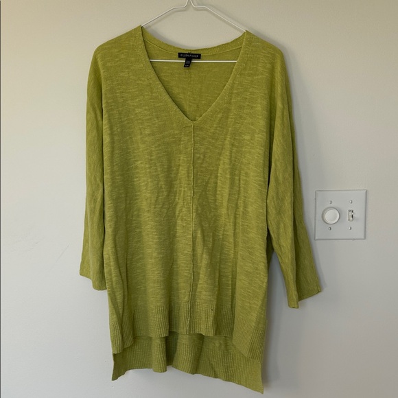 Eileen Fisher Tops - Eileen Fisher Light Green V-Neck Tunic M